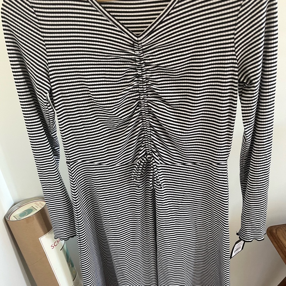 Kids Art class Ribbed black and white dress - Picture 2 of 3